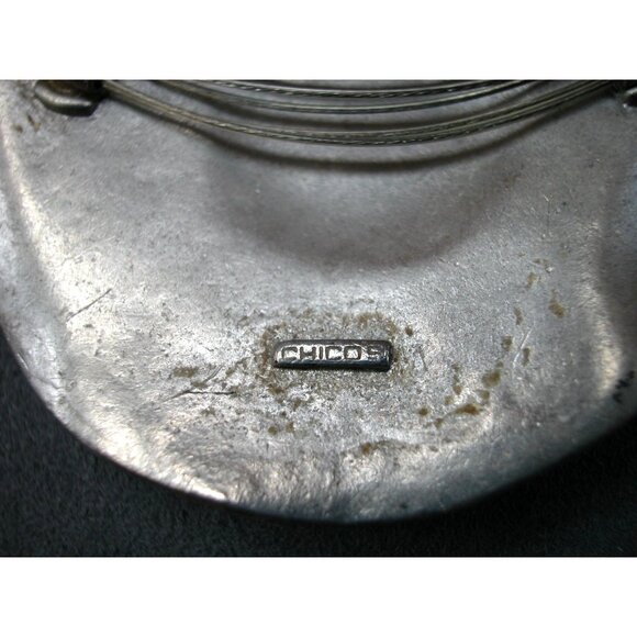 Chicos Iridescent Gold-Tone Necklace Multi-Strand Silver-Tone Chains 14" With 4" - Picture 4 of 4